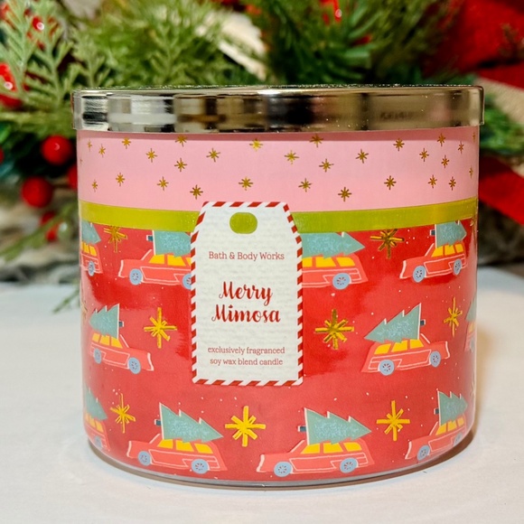 MERRY MIMOSA 3 Wick Candle - Picture 1 of 3